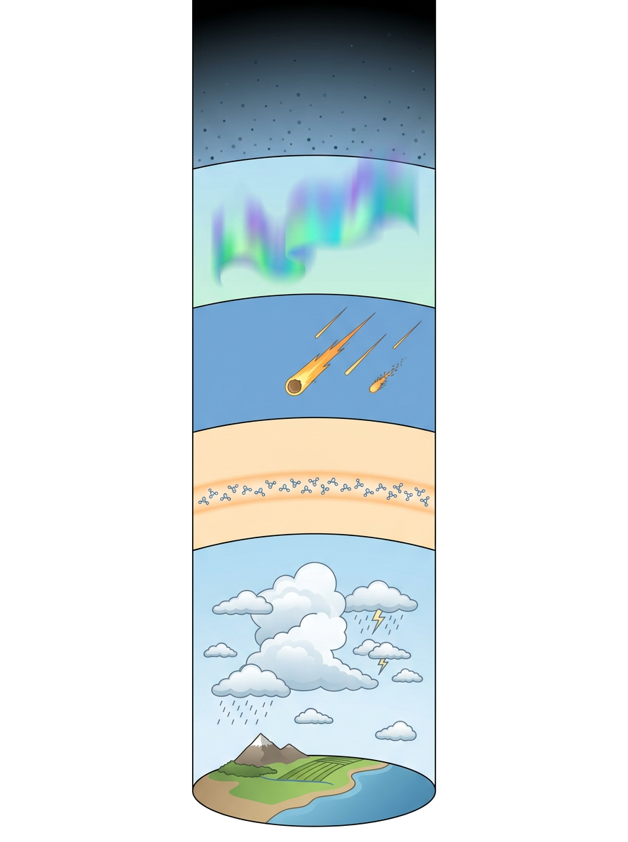Layers of the Atmosphere Diagram