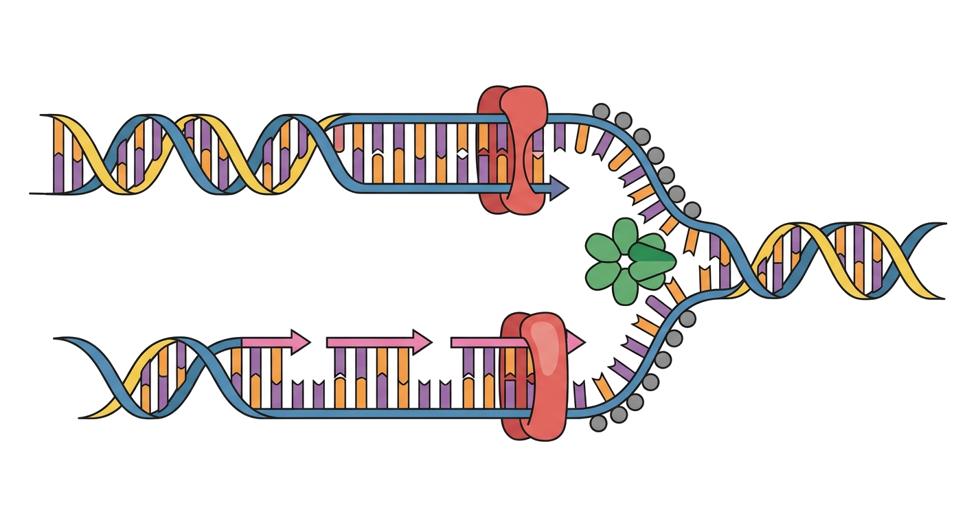 DNA Replication Fork Diagram