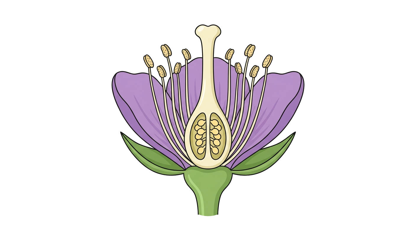 Flower Cross Section Diagram