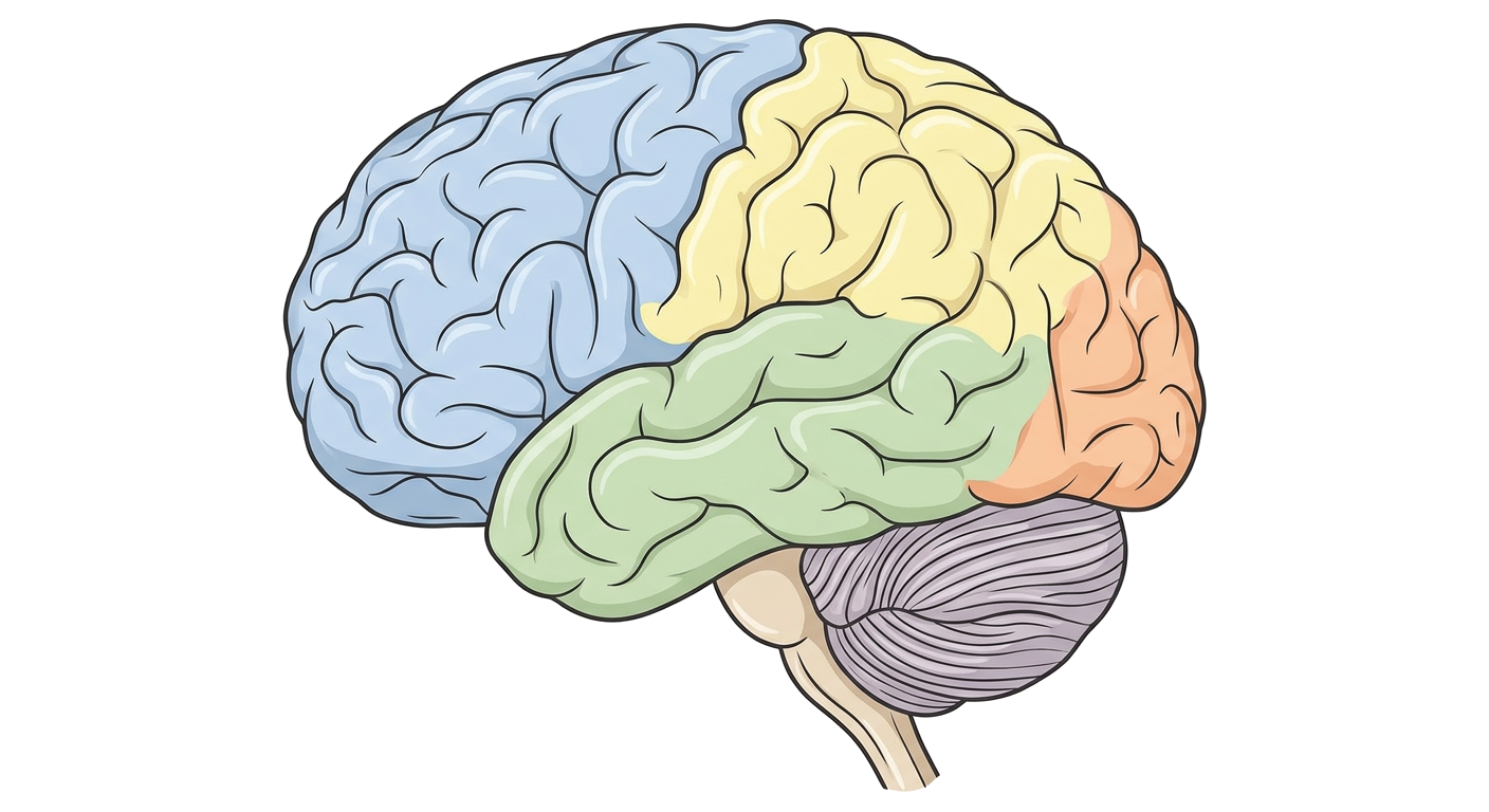 Lateral view of the human brain