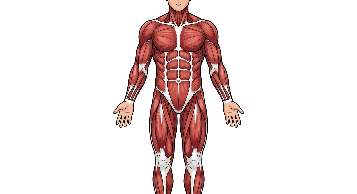 Diagram of the human muscular system