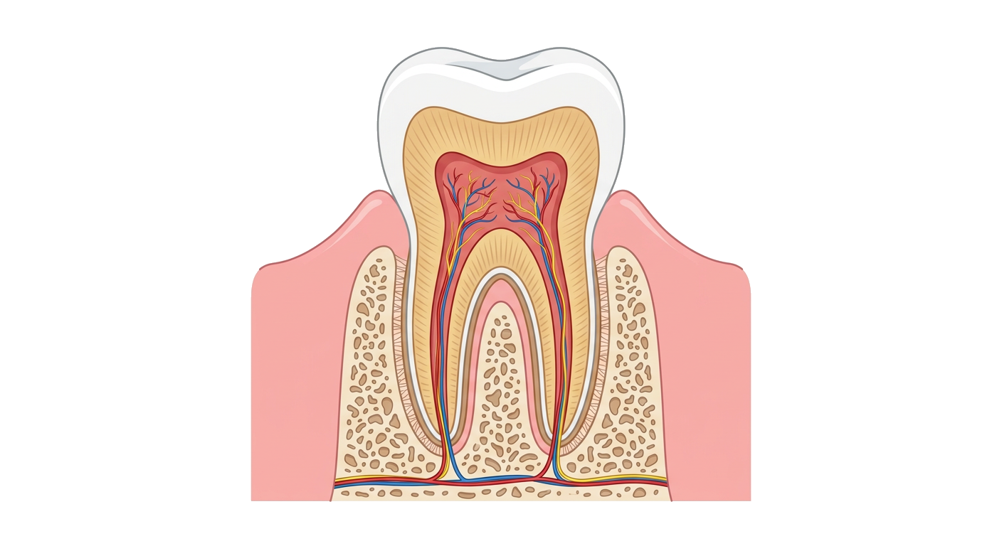 Cross-section of a human tooth
