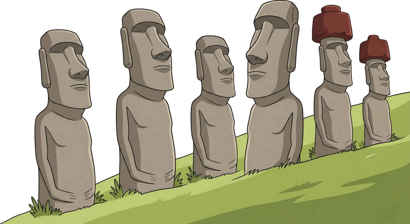 Moai statues on Easter Island