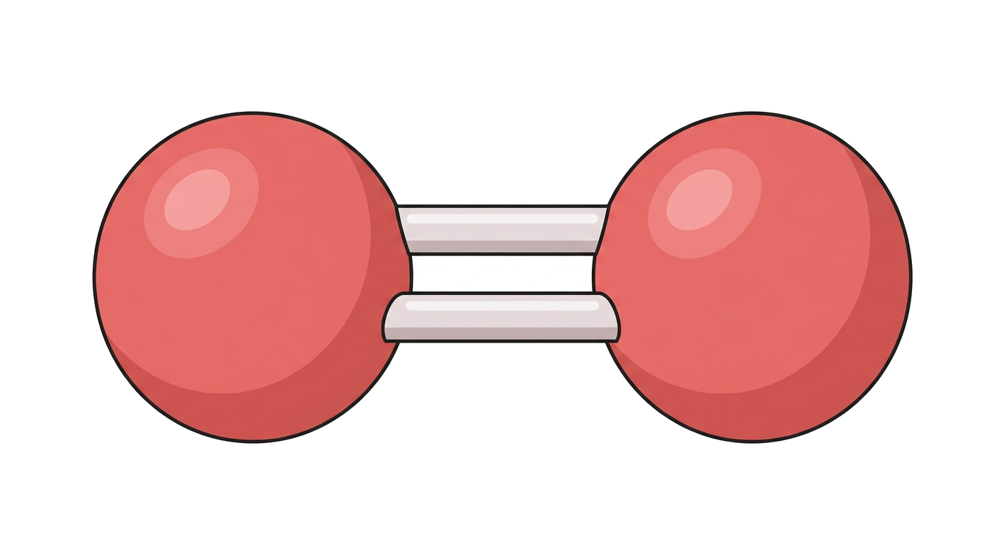Oxygen molecule diagram