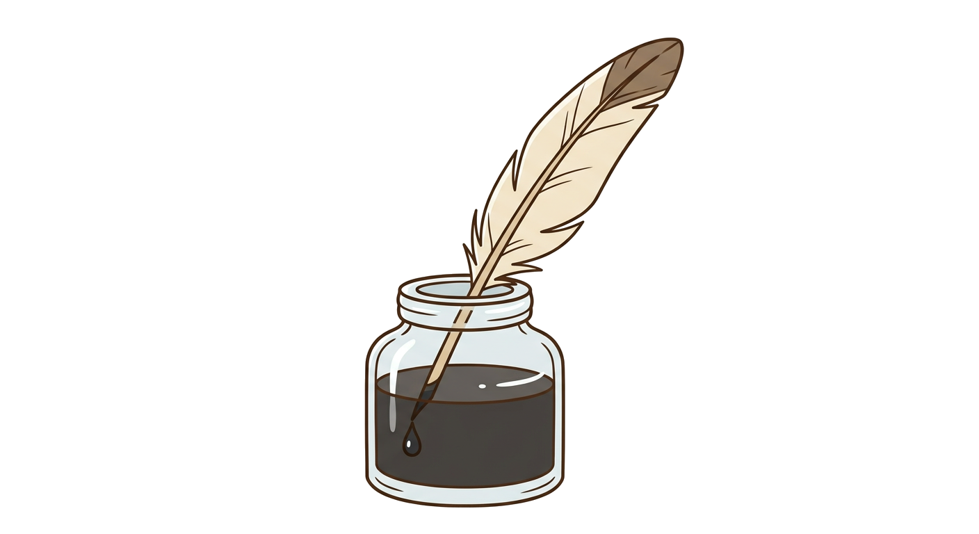 Quill and ink