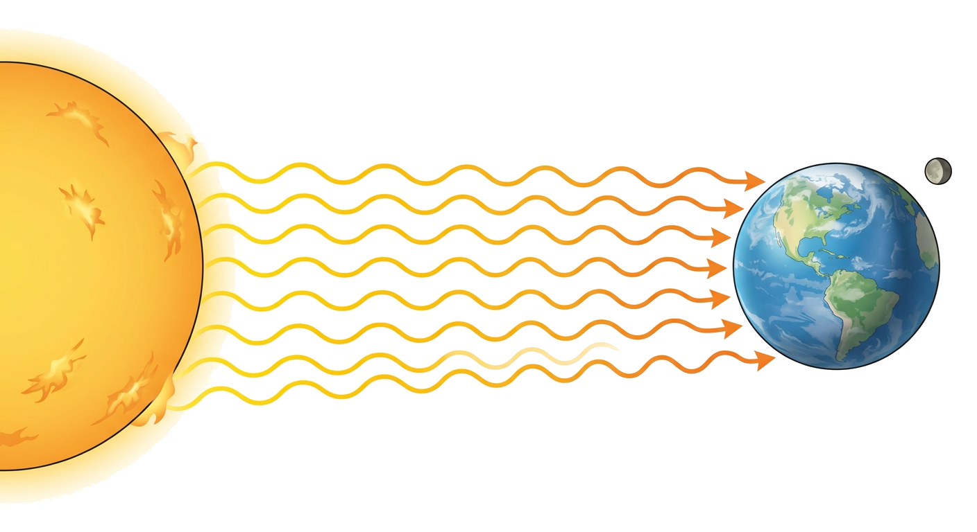 Radiation from Sun to Earth