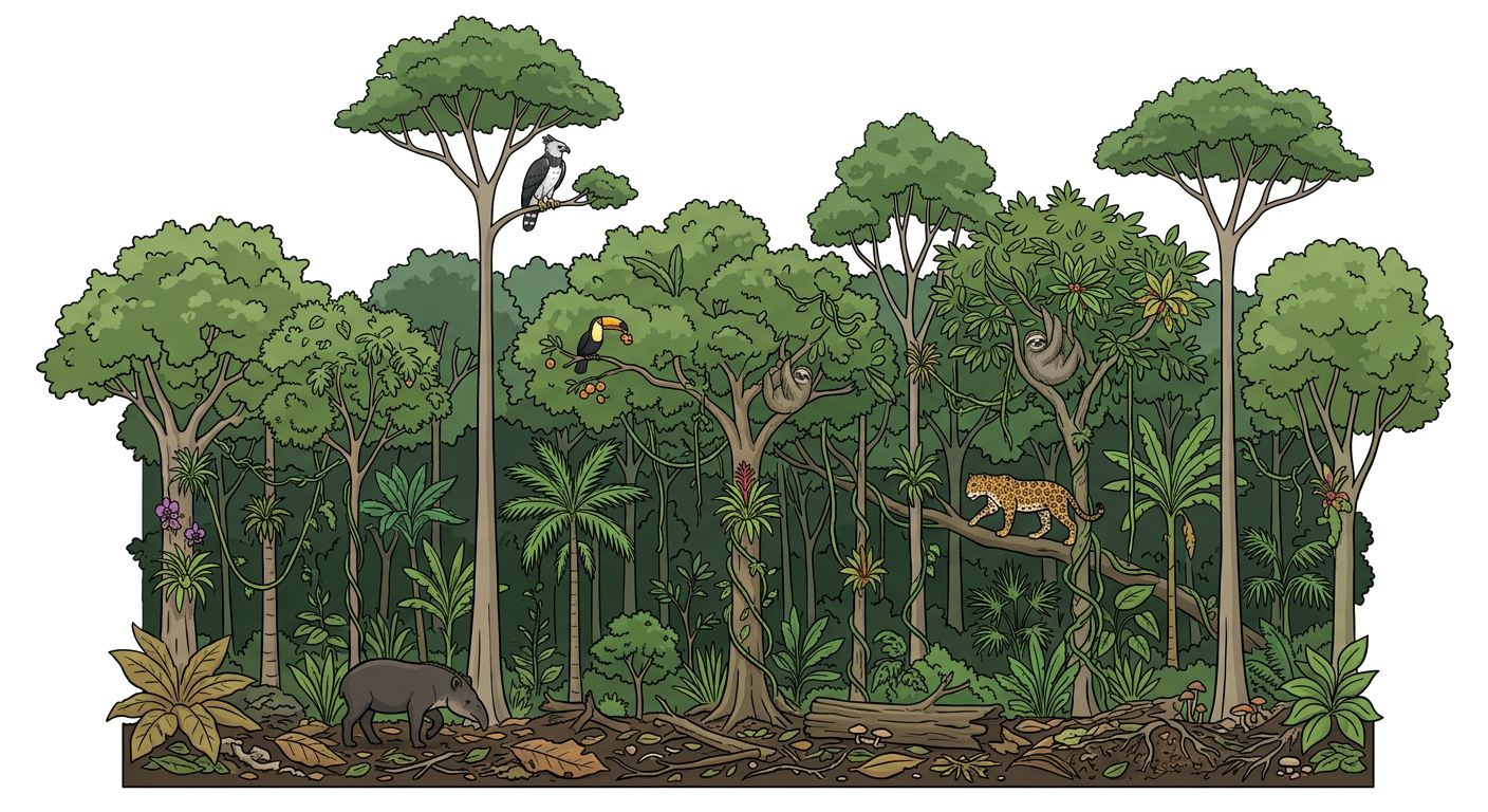 Rainforest Layers Diagram