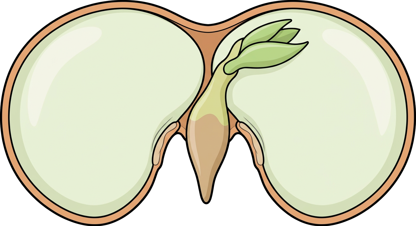 Dicot seed cross section