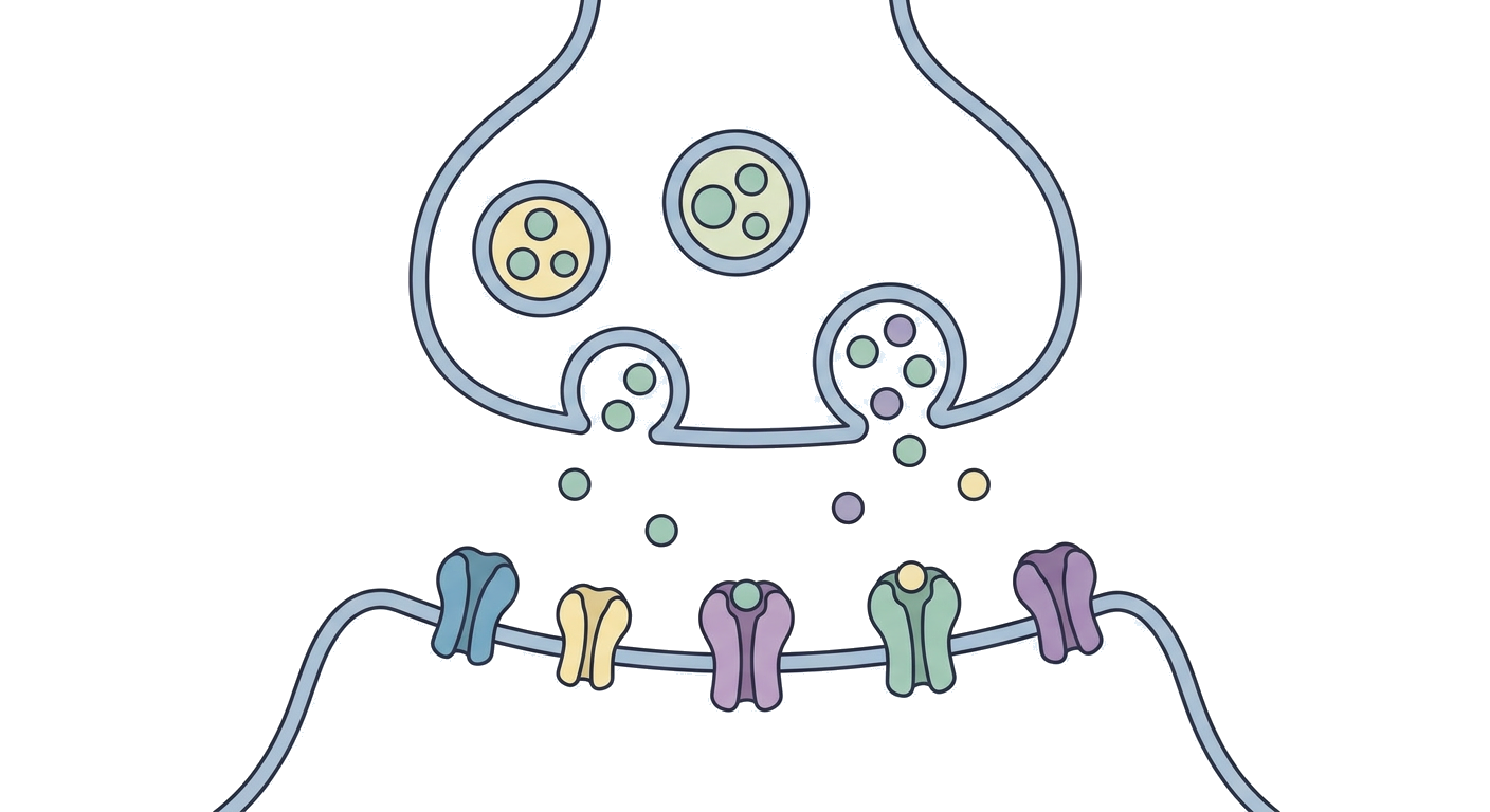 Close-up diagram of a synapse