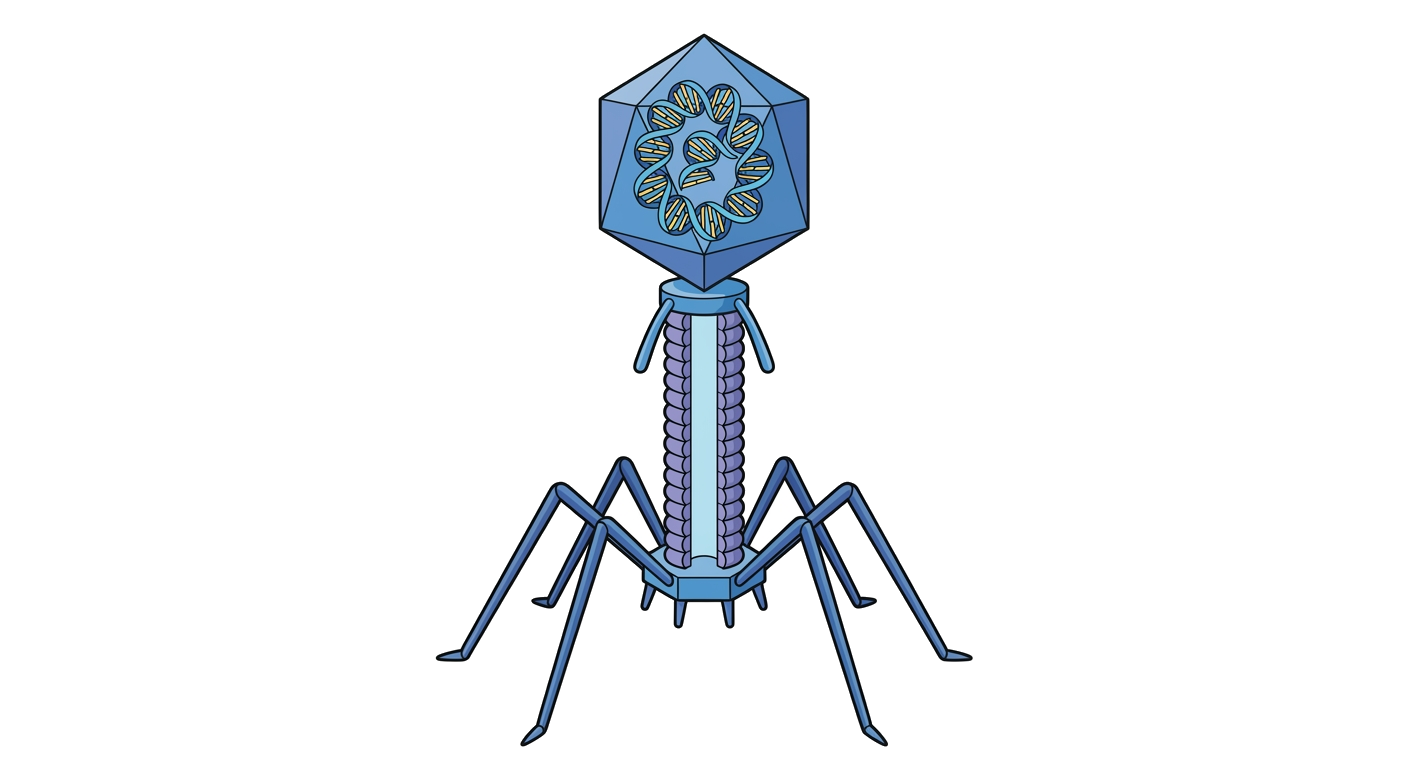Bacteriophage virus structure