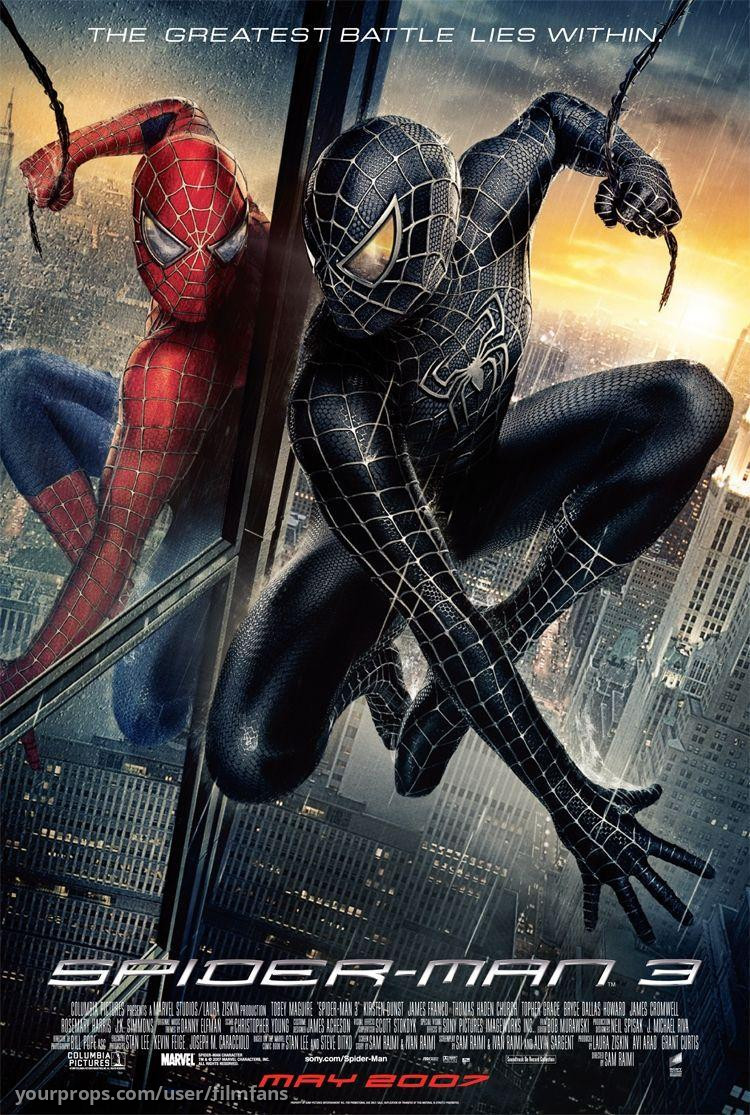 Screenworn Red & Black (Bell Tower) "Spider-Man" Costume Neck Pieces Framed – Spider-Man 3 (2007) – image 5