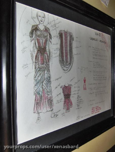 Gabrielle Archangel Original Production Drawing – Xena: Warrior Princess (1995) – image 1