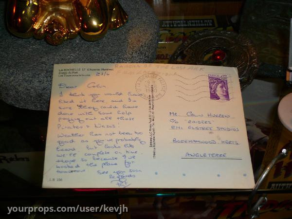 Production post card from cast member – Raiders of the Lost Ark (1981) – image 1