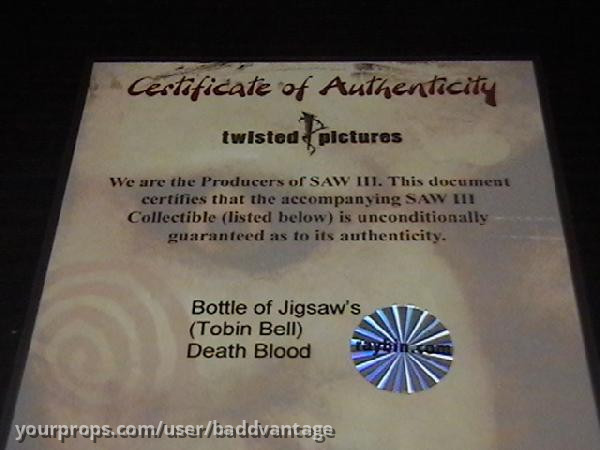 Jigsaw's Death Blood – Saw III (2006) – image 2
