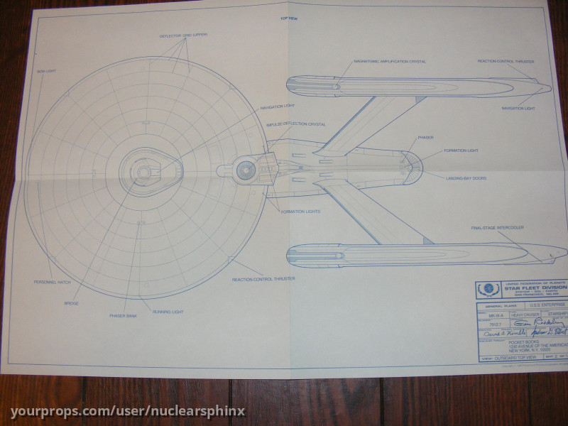 TMP Original Blueprints NCC 1701 Outboard top view – Star Wars: Episode IV - A New Hope (1977) – image 1