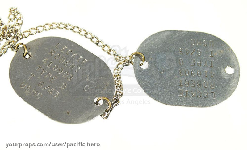Robert "Lucky" Leckie's (James Badge Dale) Episode 1-3 Dog Tags Pacific, The (2010TV Series) – The Pacific (2010) – image 1