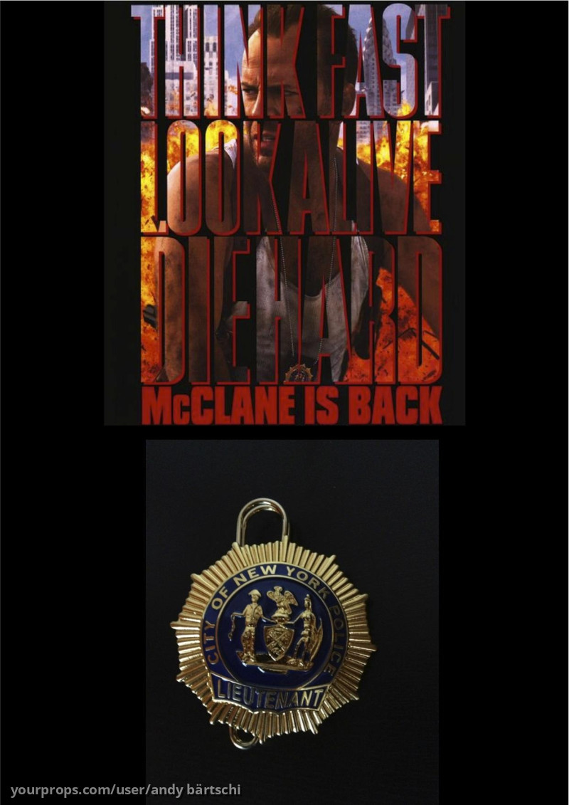 John McClane NYPD Lieutenant Badge – Die Hard with a Vengeance (1995) – image 1