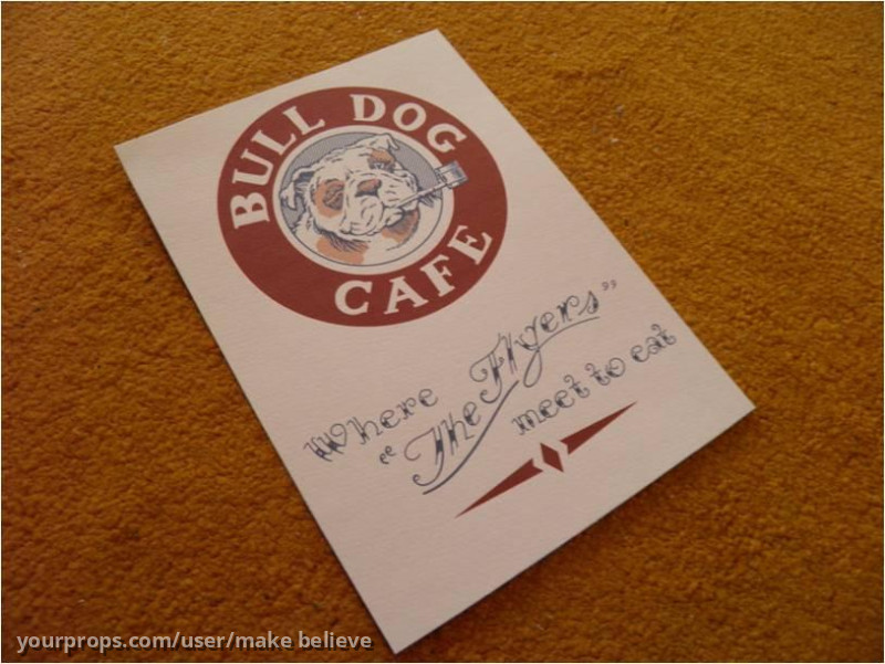 Bull Dog Cafe menu replica – The Rocketeer (1991) – image 1