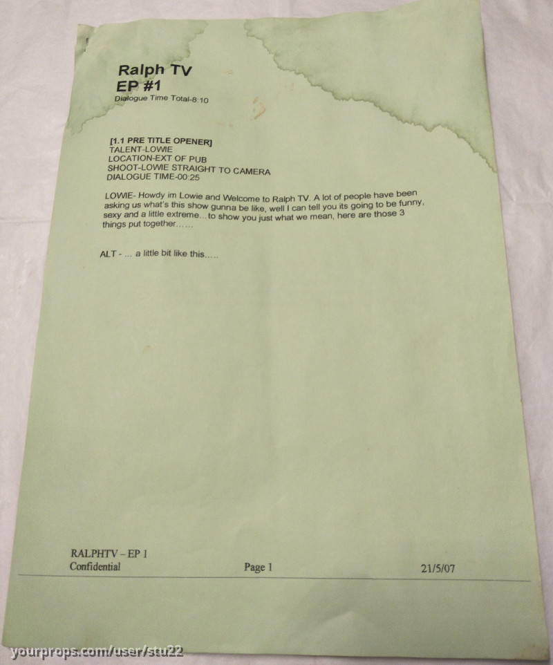 Production Script Episode 1 – image 1