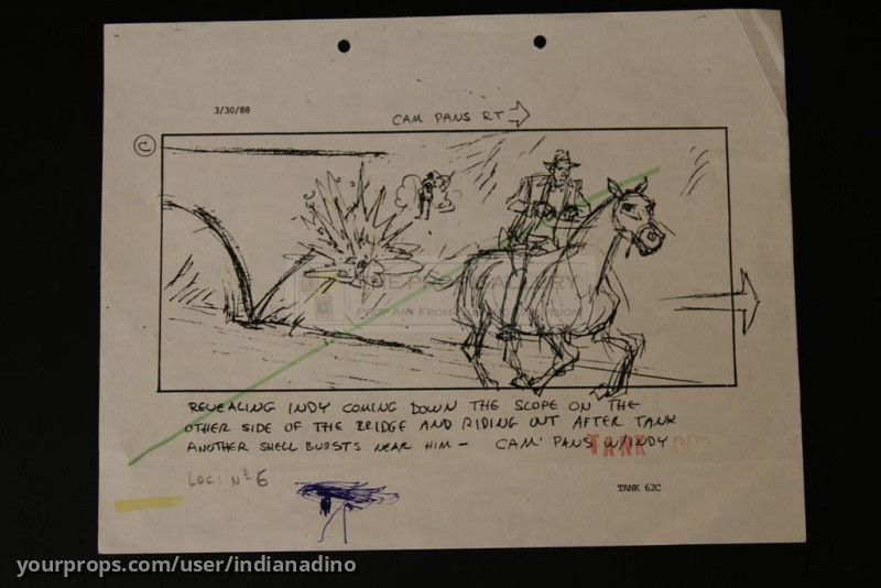 Original Production used Storyboard – Indiana Jones and the Last Crusade (1989) – image 1