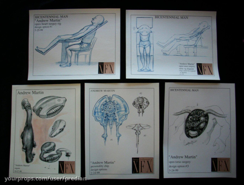 Production art copies of operation and organ designs – Bicentennial Man (1999) – image 1