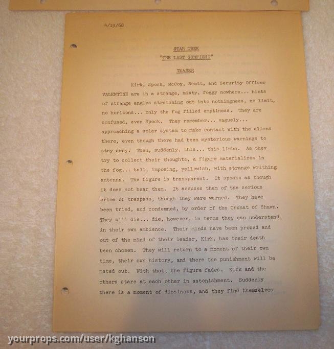 Story Outline - 'The Last Gunfight' – Star Trek (1966) – image 5