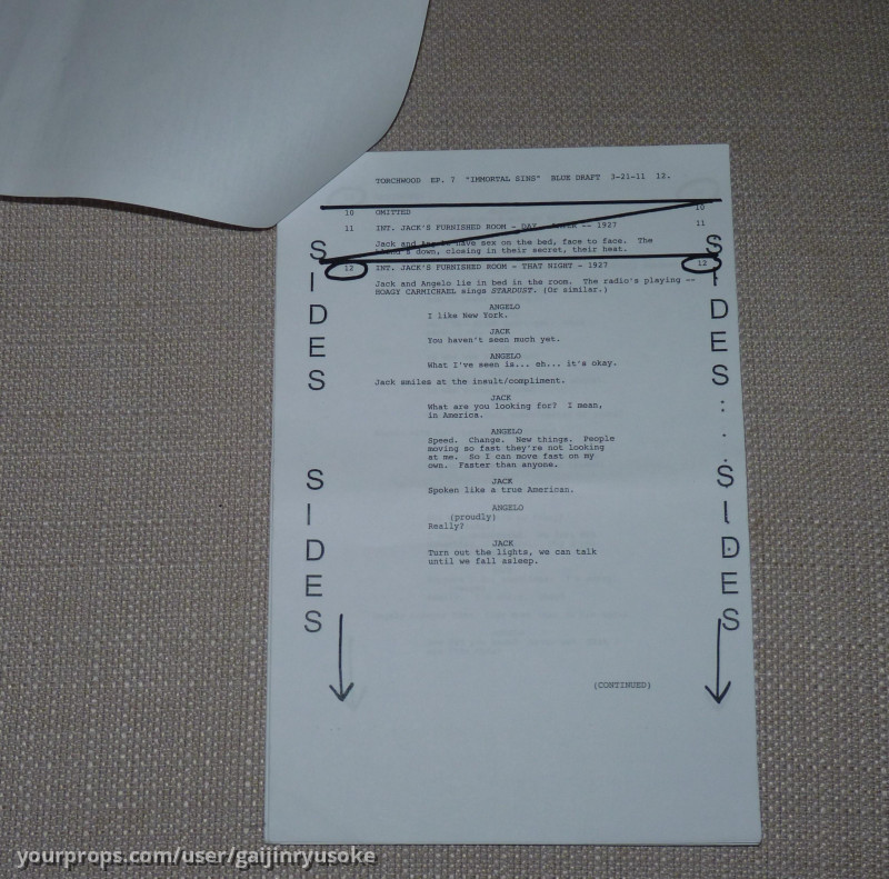 Immortal Sins Script Sides – Torchwood (2006) – image 3