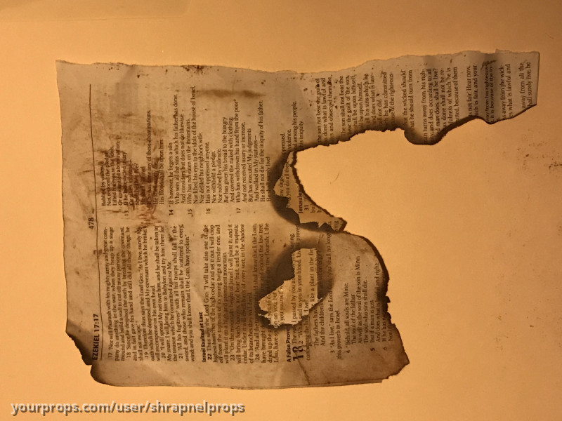 Franks's screen matched burnt bible page – Sleepy Hollow (2013) – image 1