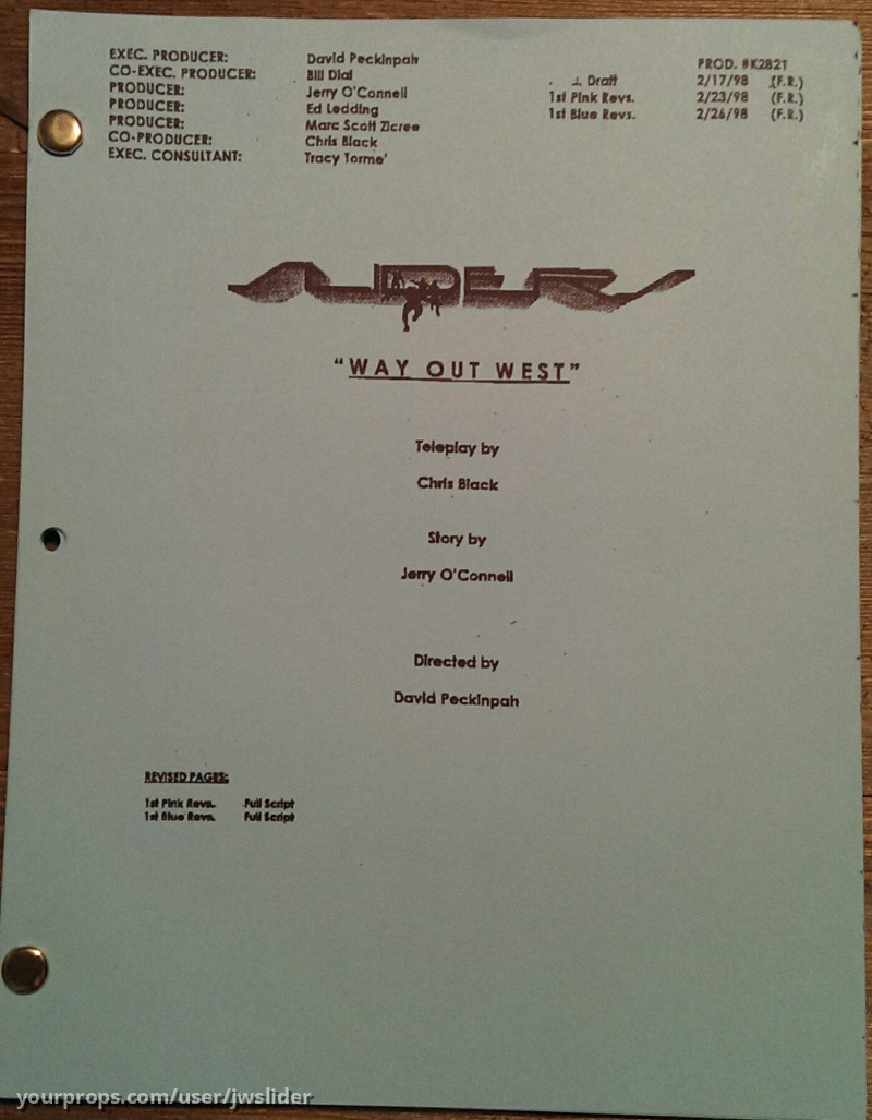 Sliders Script - "Way Out West" – Sliders (1995) – image 1