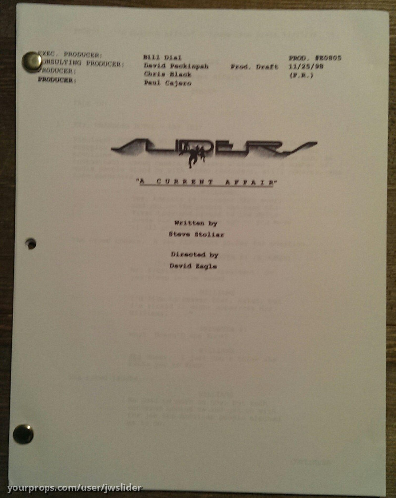 Sliders Script - "A Current Affair" – Sliders (1995) – image 1