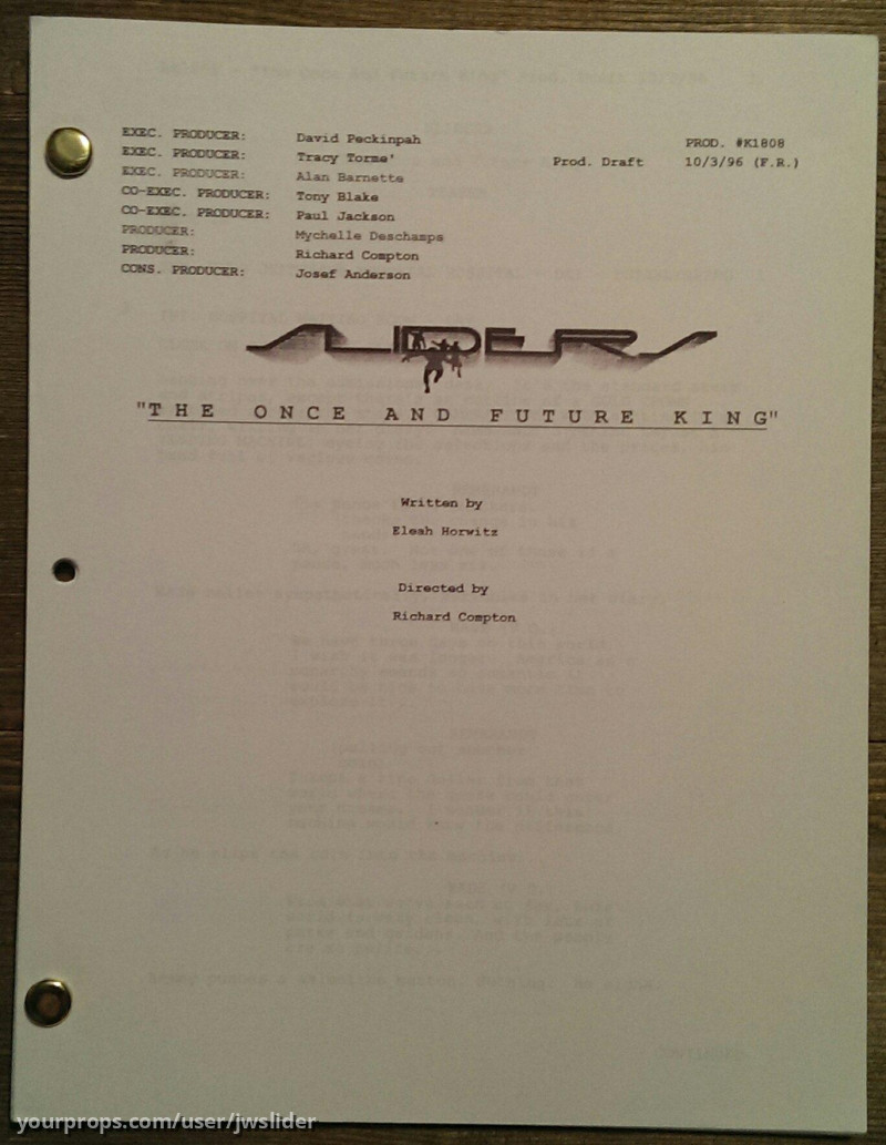 Sliders Script - "The Once and Future King" – Sliders (1995) – image 1