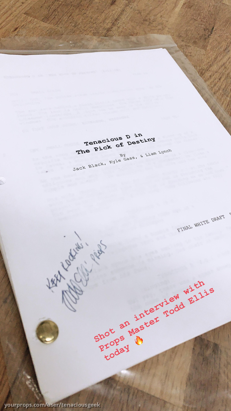 Original Final Draft Script signed. – Tenacious D in the Pick of Destiny (2006) – image 1