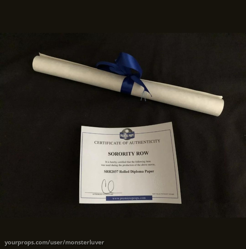 Screen used Diploma. – Sorority Row (2009) – image 1