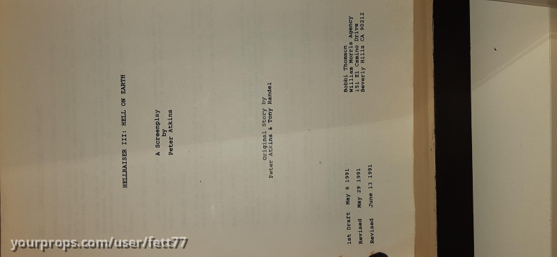 screenplay – Hellraiser III: Hell on Earth (1992) – image 2