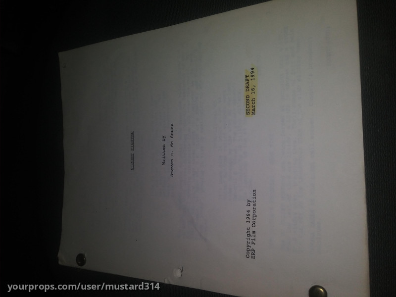 Street fighter 2nd draft script – Street Fighter (1994) – image 1