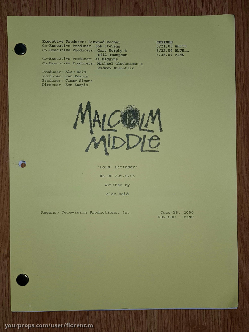 Script – Malcolm in the Middle (2000) – image 1