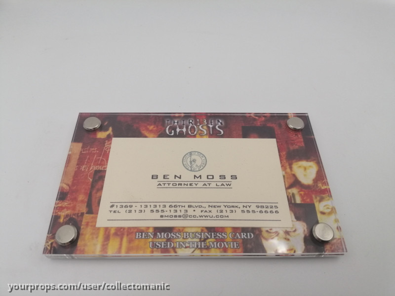 BEN MOSS BUSINESS CARD – Thir13en Ghosts (2001) – image 1