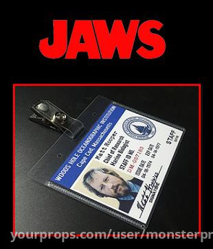 JAWS MATT HOOPER OCEANOGRAPHIC ID BADGE – Jaws (1975) – image 1