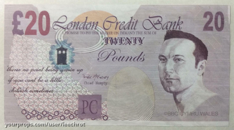 Phil Collinson £20 Note (The Runaway Bride) – Doctor Who (2005) – image 1