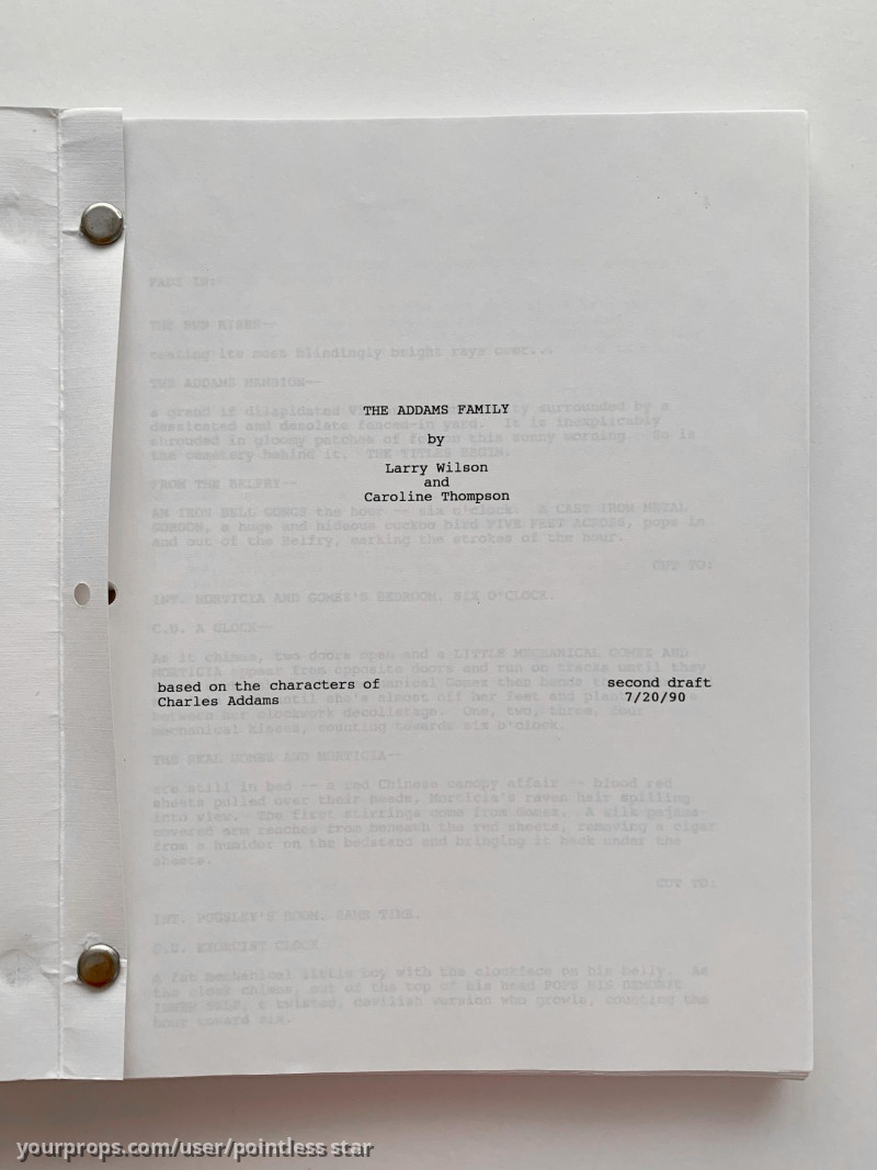 Second Draft – The Addams Family (1991) – image 1