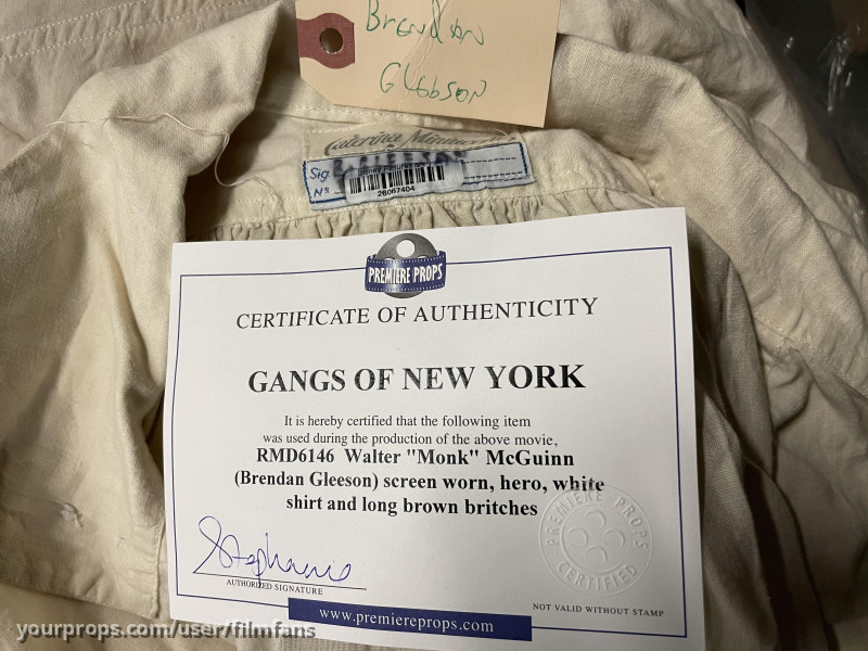 Brendan Gleeson’s (“Monk McGinn”) screenworn Hero costume w/COA – Gangs of New York (2002) – image 2