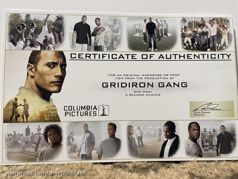 Prop football helmet from “Gridiron Gang” Columbia Pictures COA – Gridiron Gang (2006) – image 4