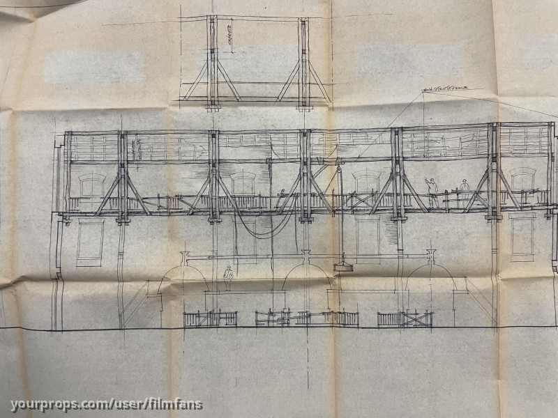 Original Production Blueprints for the “Vecchia Fabbrica Birreria” translated “Old Brewery Factory” – Gangs of New York (2002) – image 1