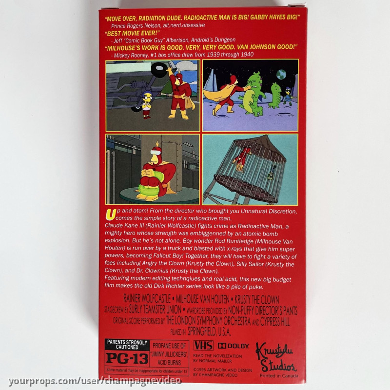 Radioactive Man VHS Tape – The Simpsons (1989) – image 3