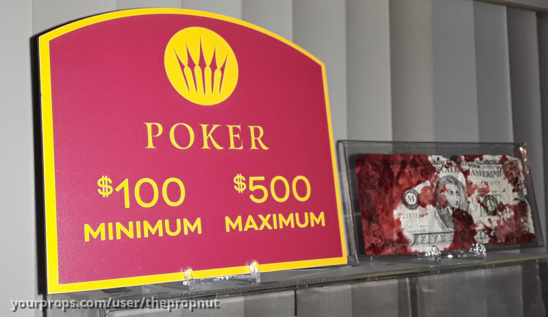 Screen used Poker placard and bloody bill – Ozark (2017) – image 1