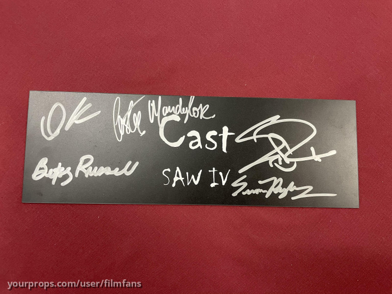 Cast Signed “Saw IV” Directors Chair Plate – Saw IV (2007) – image 1