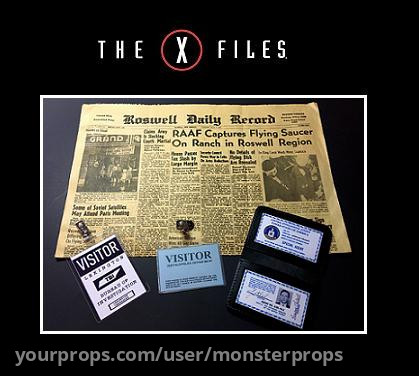 Prop Visitor Badge from E.B.E. Roswell Newspaper – The X-Files (1993) – image 1