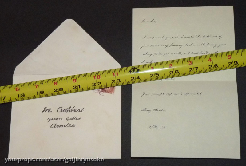 Letter: Nate to Cuthberts – Anne with an E (2017) – image 1