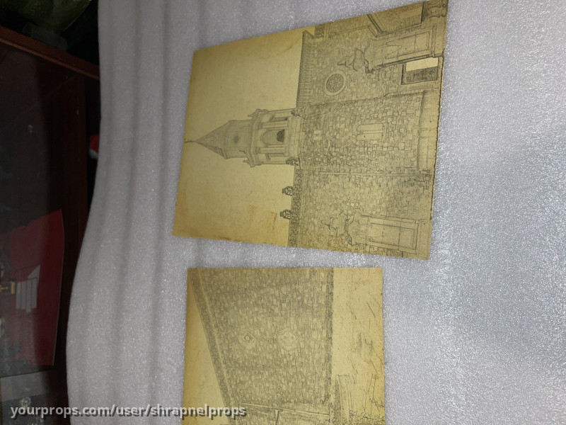 Sleepy Hollow Production used Gargoyle School Drawing Printouts Set Of 2 S3 Ep10 – Sleepy Hollow (2013) – image 2