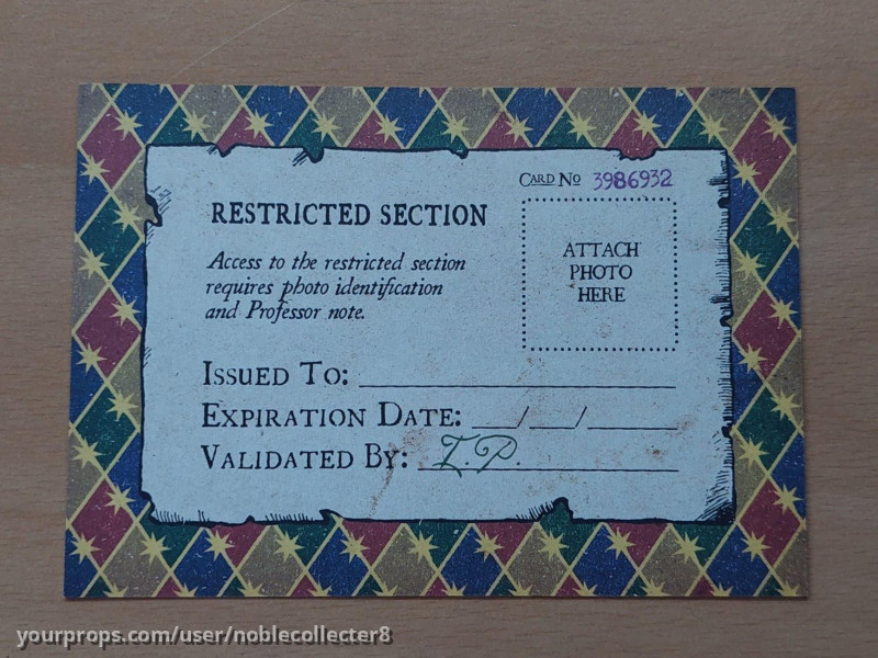 Library Card – Harry Potter and the Sorcerer's Stone (2001) – image 3